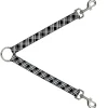 Dog Leash Splitter - Plaid X2 Black/Grays/White