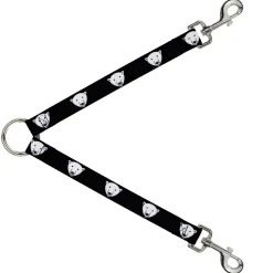 Dog Leash Splitter - Polar Bear Repeat Black