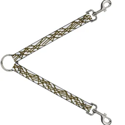 Dog Leash Splitter - Police Line White/Yellow