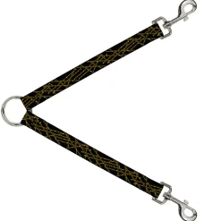 Dog Leash Splitter - Police Line Black/Yellow