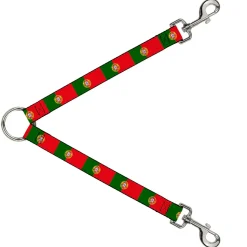 Dog Leash Splitter - Portugal Flag Green Red