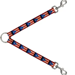 Dog Leash Splitter - Puerto Rico Flag Weathered