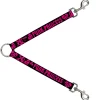 Dog Leash Splitter - Punk Princess Black/Fuchsia