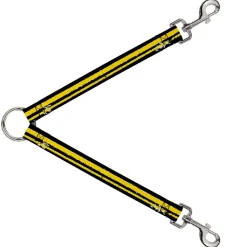 Dog Leash Splitter - Racing Stripe2 Weathered Black/Yellow
