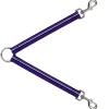 Dog Leash Splitter - Racing Stripes Purple/Gray/White/Black