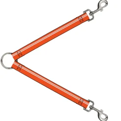 Dog Leash Splitter - Racing Stripe Orange/White