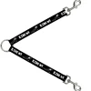Dog Leash Splitter - RIDE ME Surfboard Black/White