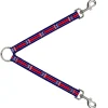 Dog Leash Splitter - ROUTE 66 Highway Sign/Stripe Blue/White/Red