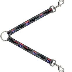 Dog Leash Splitter - Route 66 Classics Gray