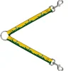 Dog Leash Splitter - Seattle Skyline Yellow/Emerald Green
