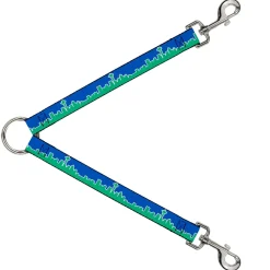 Dog Leash Splitter - Seattle Skyline Blue/Green