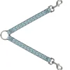 Dog Leash Splitter - Shark 3-Rows Light Blue