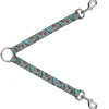 Dog Leash Splitter - Sheriff's Gear/Vertical Stripe Turquoise/Browns