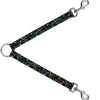 Dog Leash Splitter - Sketch Stars Black/Multi Color