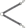 Dog Leash Splitter - Skull Yard Black/White