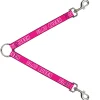 Dog Leash Splitter - SLAY QUEEN Bubble Text Pink/White
