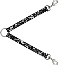 Dog Leash Splitter - Splatter Black/White