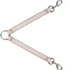 Dog Leash Splitter - Square Lines White/Fluorescent Orange/Pink/Yellow