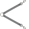 Dog Leash Splitter - Square Lines White/Black