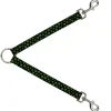 Dog Leash Splitter - St. Pat's Clovers Scattered Black/Green