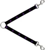 Dog Leash Splitter - Star Black/Purple