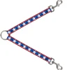 Dog Leash Splitter - Stars/Stripes Red/Blue/White