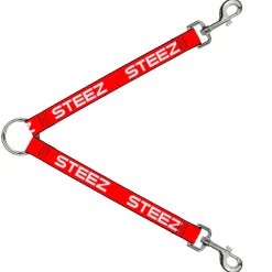 Dog Leash Splitter - STEEZ Red/White