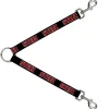 Dog Leash Splitter - STEEZ Black/Checker Black/Red