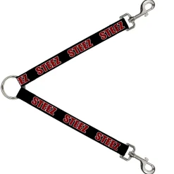 Dog Leash Splitter - STEEZ Black/Checker Black/Red