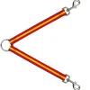 Dog Leash Splitter - Stripes Red/Yellow/Red