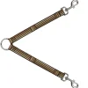 Dog Leash Splitter - Stripe Blocks Browns
