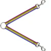 Dog Leash Splitter - Stripes Purple/Orange/Green/Yellow/Pink/Blue
