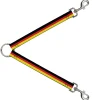 Dog Leash Splitter - Stripes Black/Red/Yellow