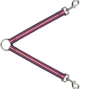 Dog Leash Splitter - Striped Blue/Red/White