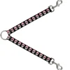 Dog Leash Splitter - Sugar Skulls Black/White/Red