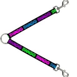Dog Leash Splitter - SWAGG Black/Hot Pink/Turquoise/Purple/Neon Green
