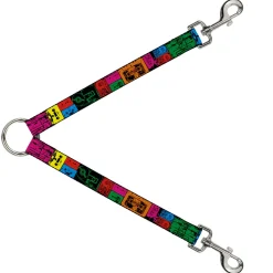 Dog Leash Splitter - Tapes Multi Neon