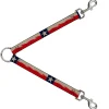 Dog Leash Splitter - Texas Flag CLOSE-UP Distressed Painting