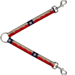 Dog Leash Splitter - Texas Flag CLOSE-UP Distressed Painting