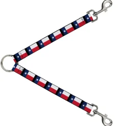 Dog Leash Splitter - Texas Flag/Black