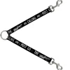 Dog Leash Splitter - THE MOUNTAINS ARE CALLING AND I MUST GO/Mountains Outline3 Black/Gray/White