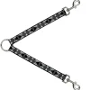 Dog Leash Splitter - Tribal1 Black/White