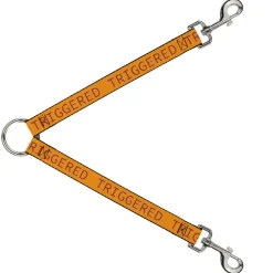 Dog Leash Splitter - TRIGGERED Orange Burgundy