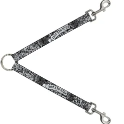 Dog Leash Splitter - Trust No One Black/White