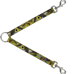 Dog Leash Splitter - Truth and Justice CLOSE-UP Yellow