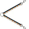 Dog Leash Splitter - Tulsa Oklahoma City Flag Navy Blue Gold Red Beige