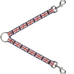 Dog Leash Splitter - United Kingdom Flags Weathered