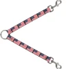 Dog Leash Splitter - United States Flags Weathered/Black