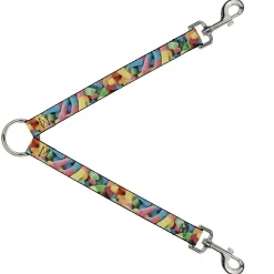 Dog Leash Splitter - Vivid Sour Worms Stacked