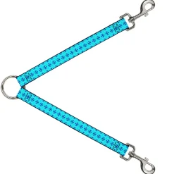 Dog Leash Splitter - Wallpaper2 Baby Blue/Blue